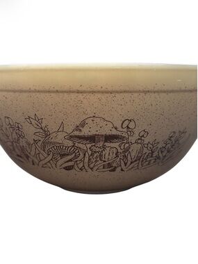 Vintage PYREX 3 piece Forest Fancies Mushroom Mixing Bowl Set (#401, #402, #403)